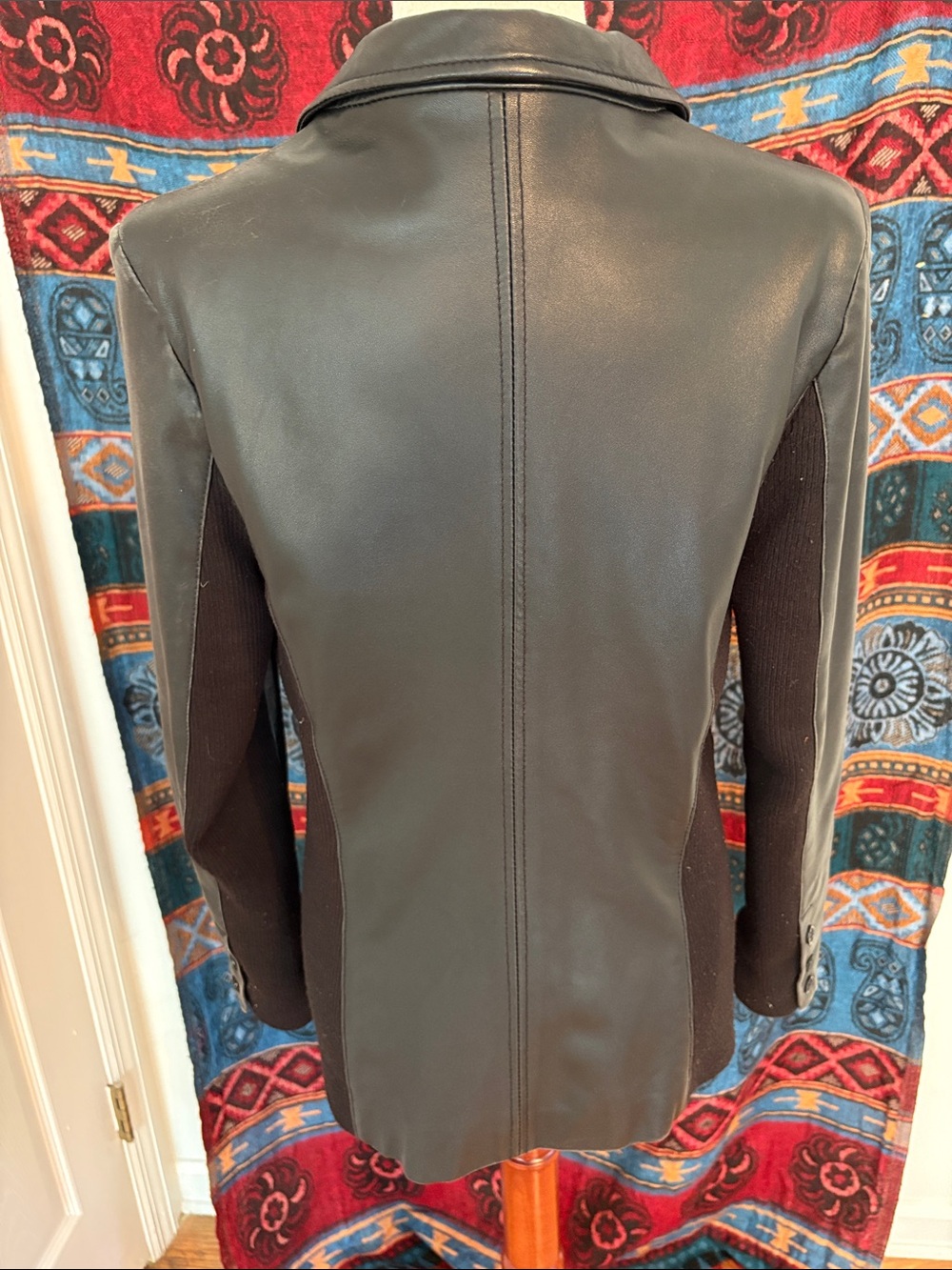 Leather Single-Button Blazer - Picture 2 of 4